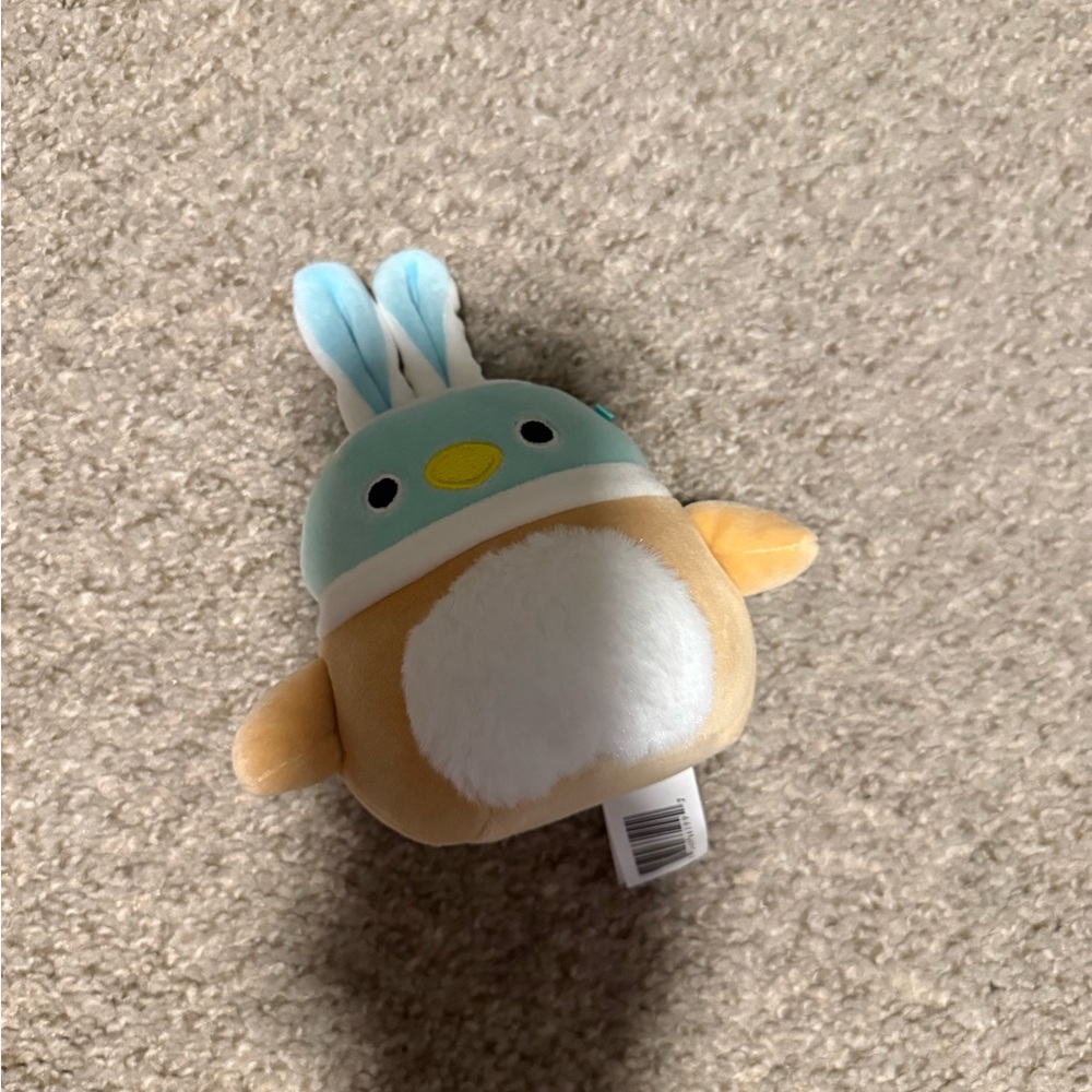 Squishmallows Blue and Tan Plush Bird